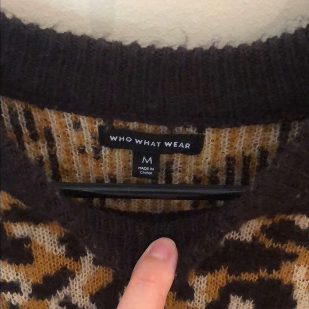 Who What Wear Leopard Sweater - Picture 3 of 3